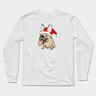 French Bulldog Christmas Cartoon Frenchie Holiday Long Sleeve T-Shirt